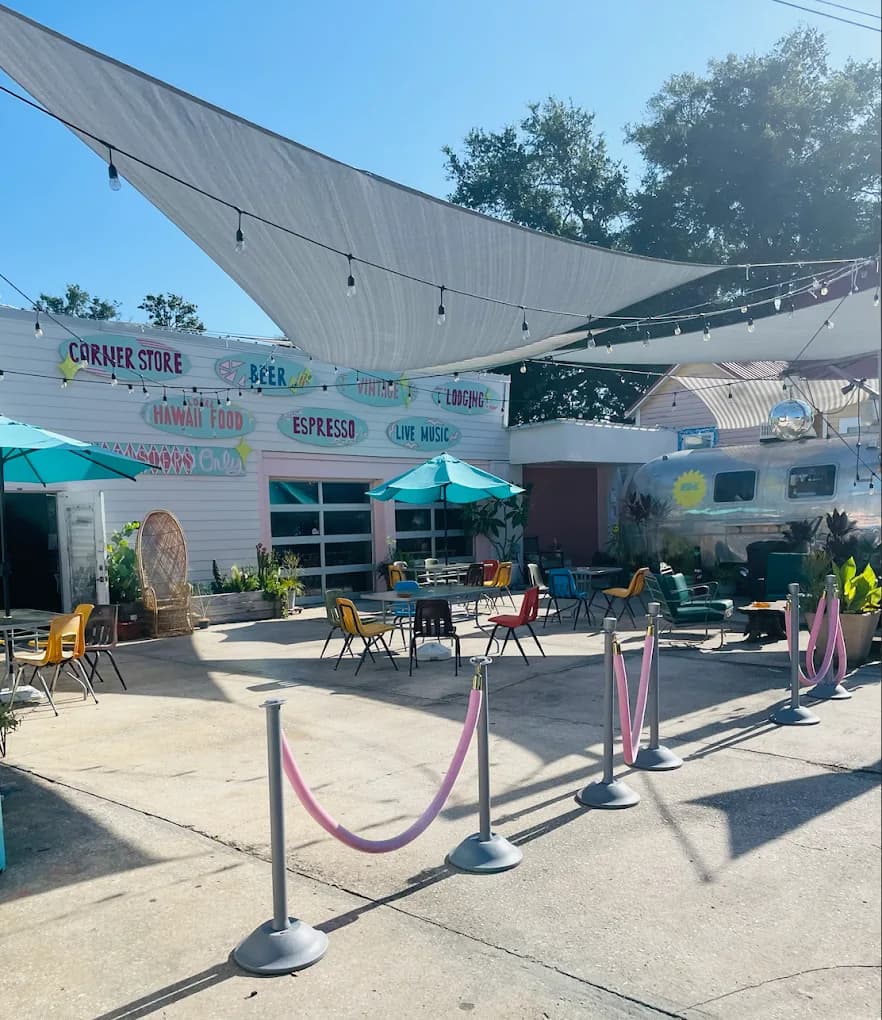 Spinster Abbott's Bodega and Tap Room storefront and patio